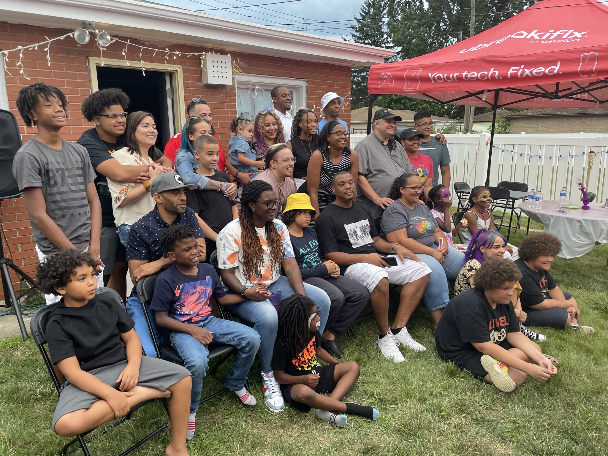 Family at the  Backyard BBQ